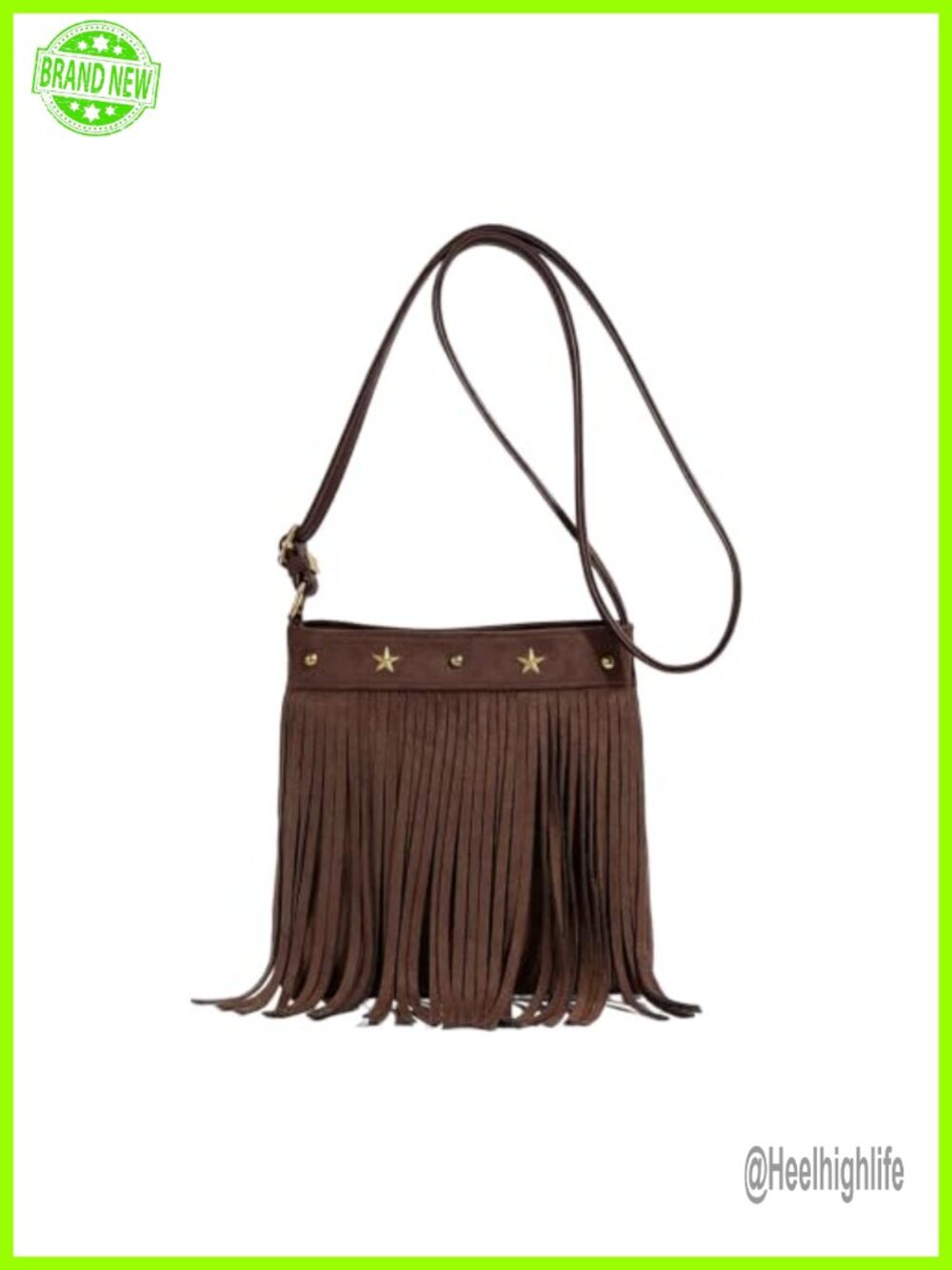 Suede Fringe Crossbody Bag Faux Leather Western Shoulder Purse